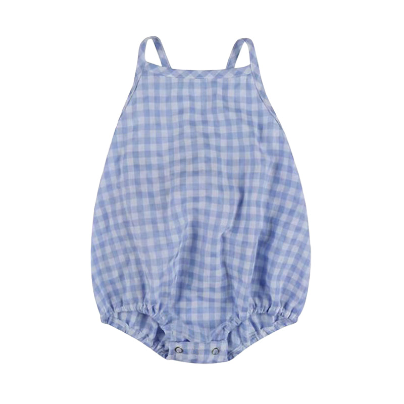 Baby Girls Checked Rompers Wholesale 220414463