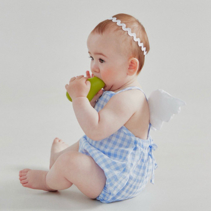 Baby Girls Checked Rompers Wholesale 220414463