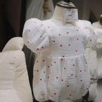 Load image into Gallery viewer, Baby Girls Love heart Valentine&#39;s Day Rompers Wholesale 220414471
