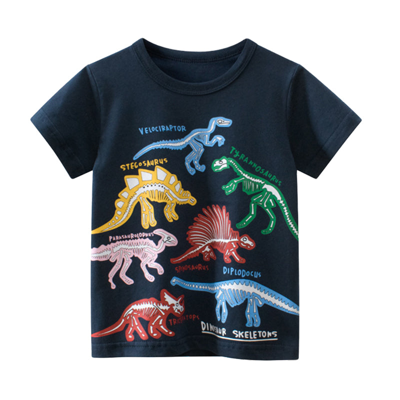 Baby Kid Boys Dinosaur Animals Cartoon Print T-Shirts Wholesale 220414479