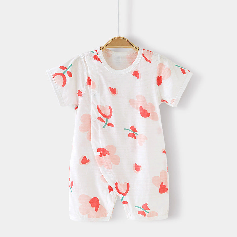Baby Unisex Fruit Cartoon Print Jumpsuits Sleepwears Wholesale 220414480