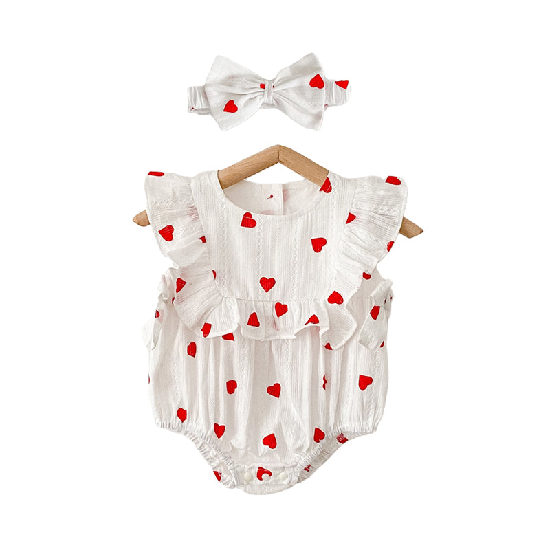 Baby Kid Girls Love heart Valentine's Day Rompers And Dresses Wholesale 220414485