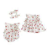 Load image into Gallery viewer, Baby Kid Girls Love heart Valentine&#39;s Day Rompers And Dresses Wholesale 220414485
