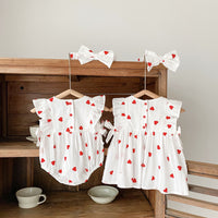 Load image into Gallery viewer, Baby Kid Girls Love heart Valentine&#39;s Day Rompers And Dresses Wholesale 220414485

