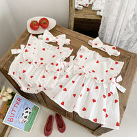 Load image into Gallery viewer, Baby Kid Girls Love heart Valentine&#39;s Day Rompers And Dresses Wholesale 220414485
