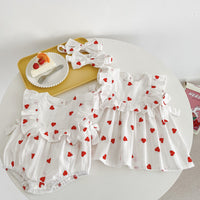 Load image into Gallery viewer, Baby Kid Girls Love heart Valentine&#39;s Day Rompers And Dresses Wholesale 220414485
