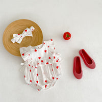 Load image into Gallery viewer, Baby Kid Girls Love heart Valentine&#39;s Day Rompers And Dresses Wholesale 220414485
