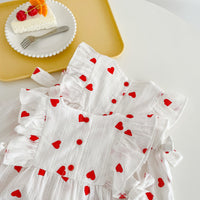 Load image into Gallery viewer, Baby Kid Girls Love heart Valentine&#39;s Day Rompers And Dresses Wholesale 220414485
