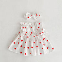 Load image into Gallery viewer, Baby Kid Girls Love heart Valentine&#39;s Day Rompers And Dresses Wholesale 220414485
