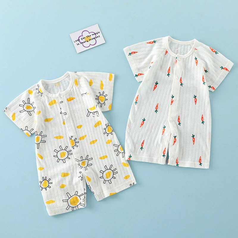Baby Unisex Animals Cartoon Print Jumpsuits Sleepwears Wholesale 220414487