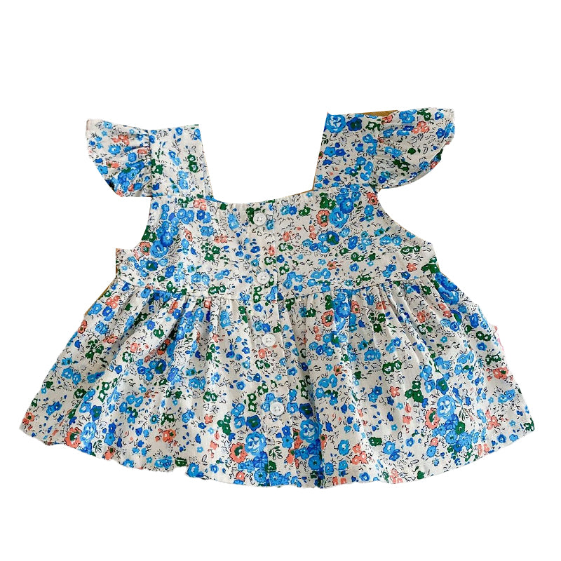 Baby Kid Girls Flower Fruit Print Tops And Solid Color Shorts Wholesale 220414506