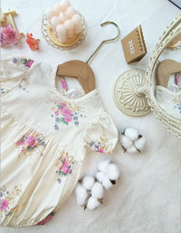 Load image into Gallery viewer, Baby Girls Flower Print Rompers Wholesale 220414519
