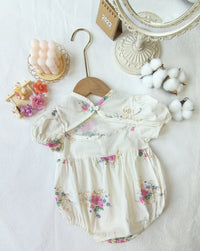 Load image into Gallery viewer, Baby Girls Flower Print Rompers Wholesale 220414519
