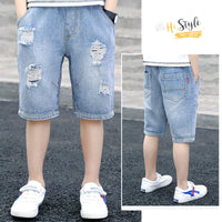 Load image into Gallery viewer, Kid Big Kid Boys Ripped Shorts Wholesale 22041452
