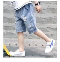 Load image into Gallery viewer, Kid Big Kid Boys Ripped Shorts Wholesale 22041452
