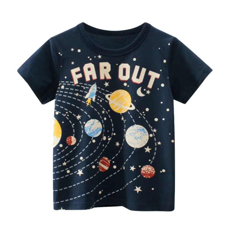 Baby Kid Boys Star Galaxy Print T-Shirts Wholesale 220414532