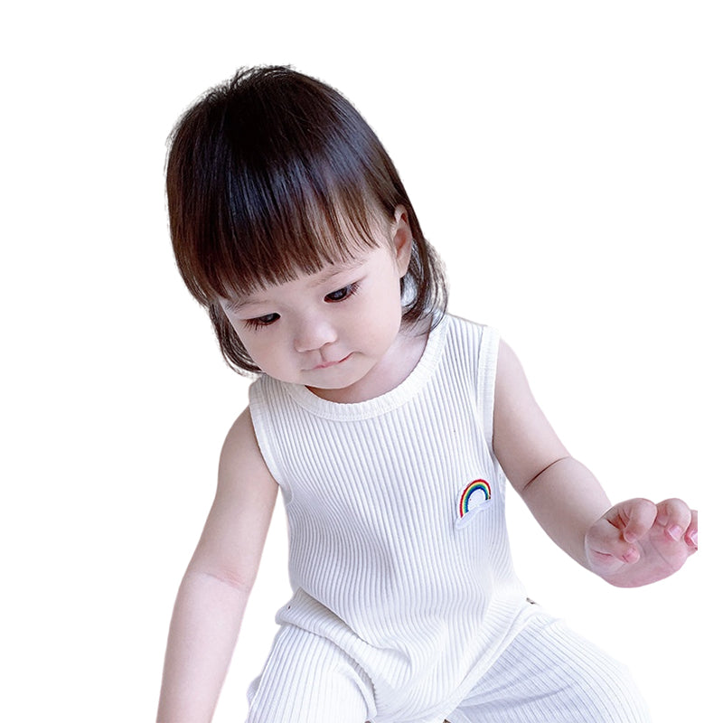 Baby Girls Boys Striped Rainbow Jumpsuits Wholesale 22041455