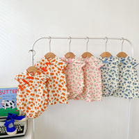 Load image into Gallery viewer, Baby Girls Fruit Print Rompers Dresses Wholesale 220414565
