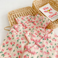 Load image into Gallery viewer, Baby Girls Fruit Print Rompers Dresses Wholesale 220414565
