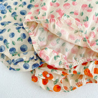 Load image into Gallery viewer, Baby Girls Fruit Print Rompers Dresses Wholesale 220414565
