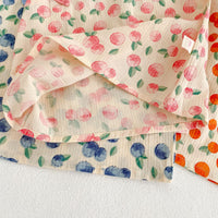 Load image into Gallery viewer, Baby Girls Fruit Print Rompers Dresses Wholesale 220414565
