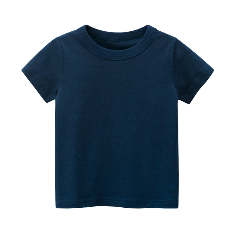 Baby Kid Unisex Solid Color T-Shirts Wholesale 22041473