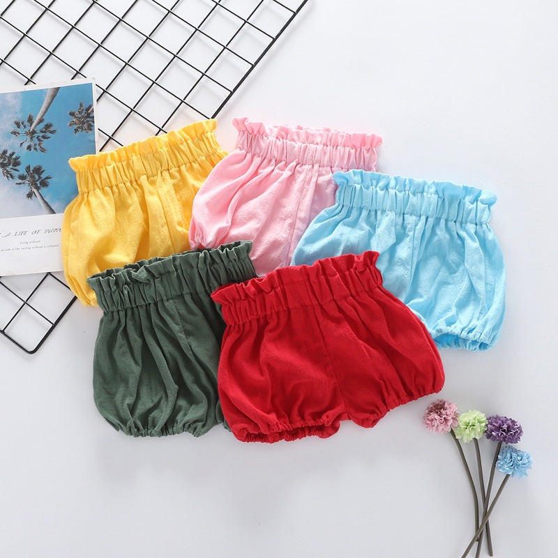 Baby Unisex Solid Color Shorts Wholesale 22041478