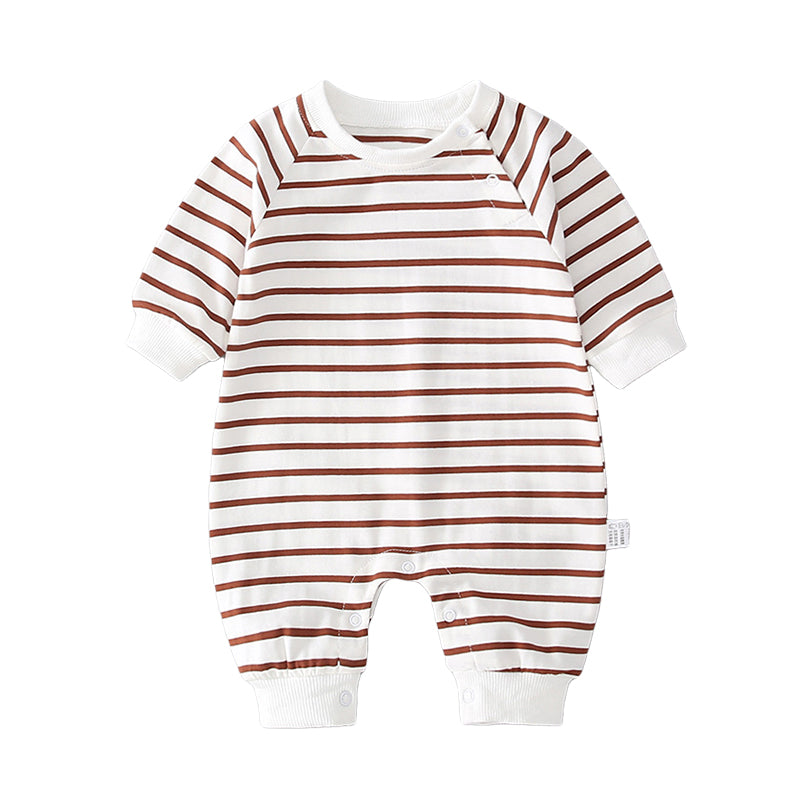 Baby Unisex Striped Jumpsuits Wholesale 22041482