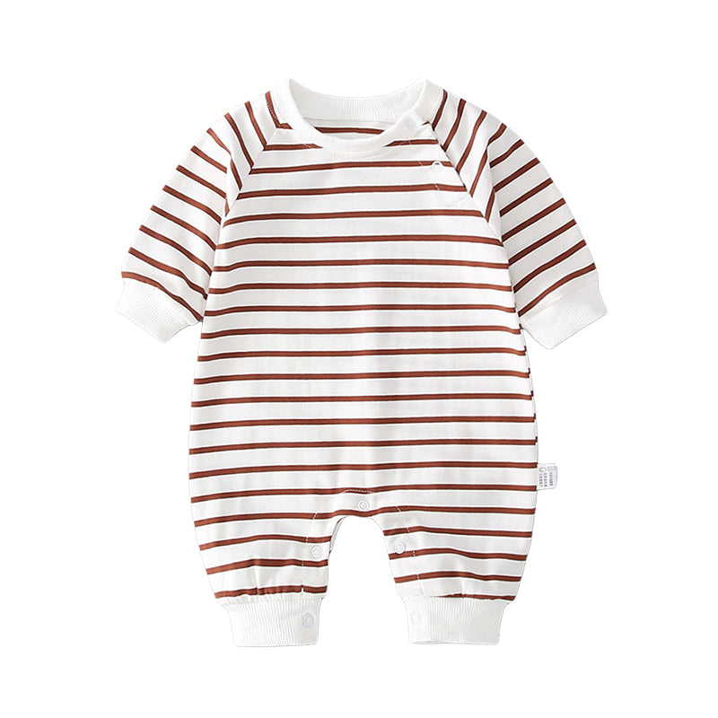 Baby Unisex Striped Jumpsuits Wholesale 22041483