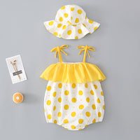 Load image into Gallery viewer, Baby Girls Fruit Polka dots Rompers Wholesale 22041485
