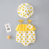 Load image into Gallery viewer, Baby Girls Fruit Polka dots Rompers Wholesale 22041485
