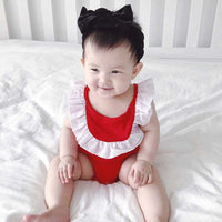 Load image into Gallery viewer, Baby Girls Color-blocking Rompers Wholesale 22041488
