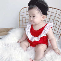 Load image into Gallery viewer, Baby Girls Color-blocking Rompers Wholesale 22041488
