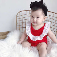 Load image into Gallery viewer, Baby Girls Color-blocking Rompers Wholesale 22041488
