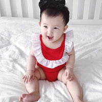 Load image into Gallery viewer, Baby Girls Color-blocking Rompers Wholesale 22041488
