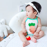 Load image into Gallery viewer, Baby Girls Boys Color-blocking Cartoon Print Rompers Wholesale 22041497
