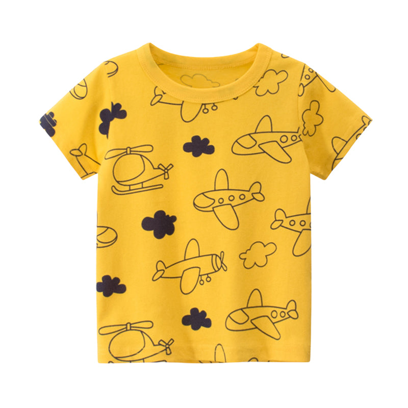 Baby Kid Boys Cartoon Print T-Shirts Wholesale 22041498