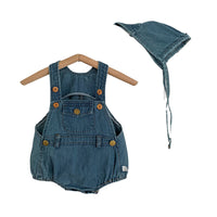 Load image into Gallery viewer, 2 Pieces Set Baby Unisex Solid Color Hats And Rompers Wholesale 22041506
