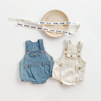 Load image into Gallery viewer, 2 Pieces Set Baby Unisex Solid Color Hats And Rompers Wholesale 22041506
