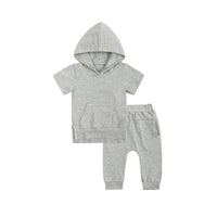 Load image into Gallery viewer, 2 Pieces Set Baby Kid Unisex Solid Color T-Shirts And Pants Wholesale 22041511
