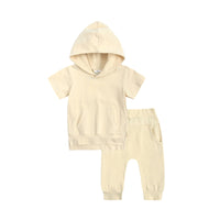 Load image into Gallery viewer, 2 Pieces Set Baby Kid Unisex Solid Color T-Shirts And Pants Wholesale 22041511
