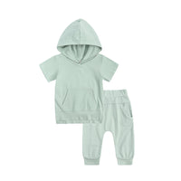Load image into Gallery viewer, 2 Pieces Set Baby Kid Unisex Solid Color T-Shirts And Pants Wholesale 22041511
