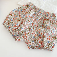 Load image into Gallery viewer, 2 Pieces Set Baby Kid Girls Print Tops And Flower Shorts Wholesale 22041513
