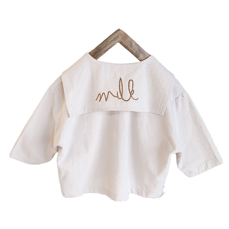 Baby Kid Girls Embroidered Shirts Wholesale 22041803