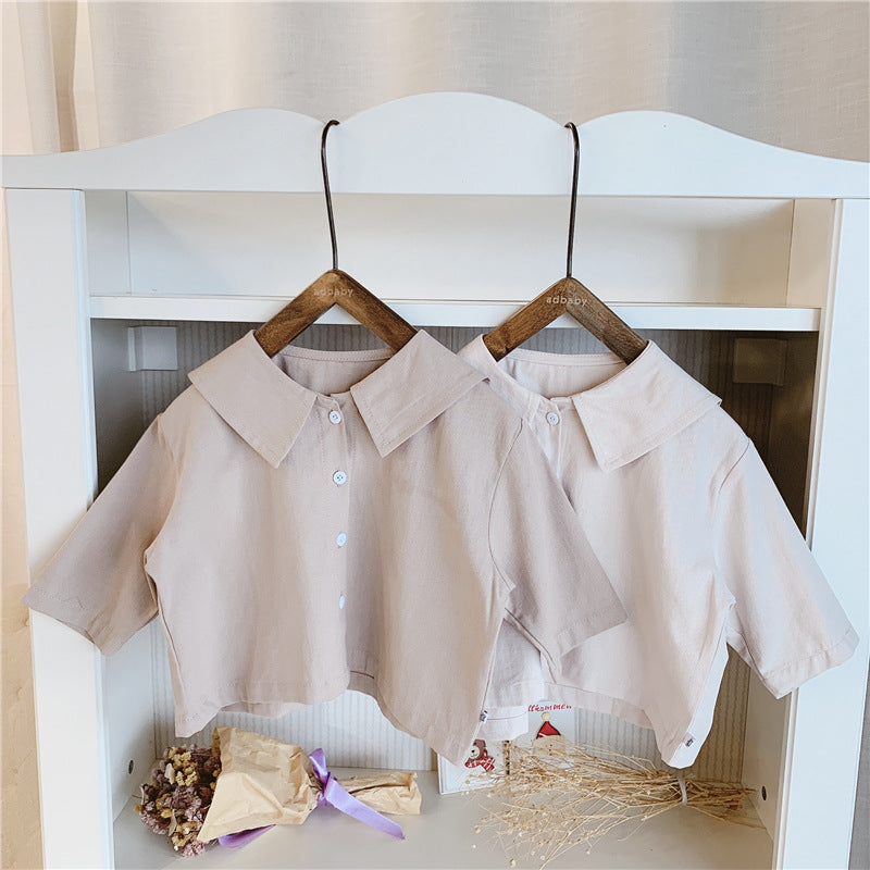 Baby Kid Girls Embroidered Shirts Wholesale 22041803