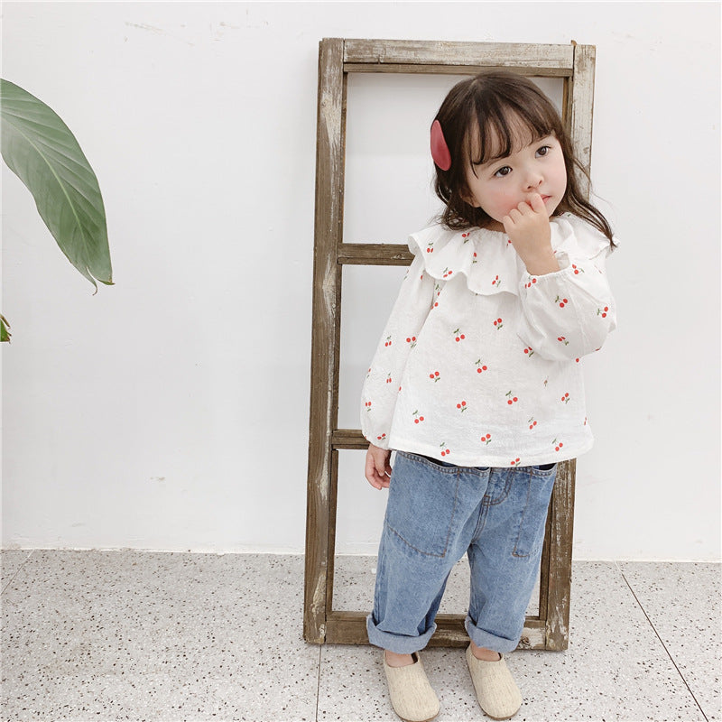 Baby Kid Unisex Solid Color Jeans Wholesale 22041806