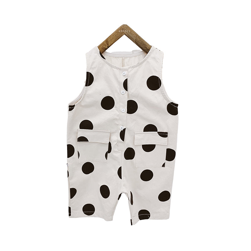 Baby Kid Unisex Polka dots Print Jumpsuits Wholesale 22041807