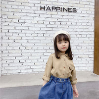 Load image into Gallery viewer, Baby Kid Girls Letters Embroidered Shirts Wholesale 220418102
