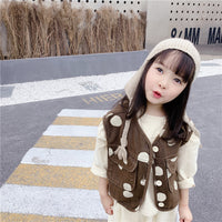 Load image into Gallery viewer, Baby Kid Girls Solid Color Polka dots Vests Waistcoats Wholesale 220418107
