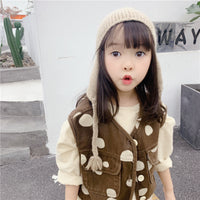 Load image into Gallery viewer, Baby Kid Girls Solid Color Polka dots Vests Waistcoats Wholesale 220418107

